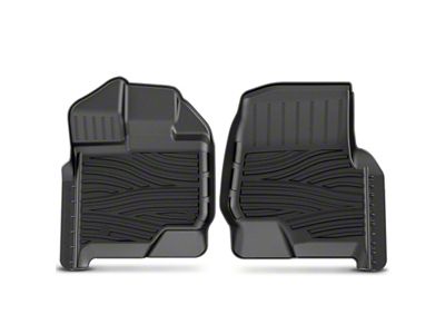 Front Floor Liners; Black (15-24 F-150 SuperCab, SuperCrew)