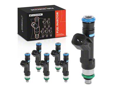 Fuel Injector Kit; Set of 6; Black (04-12 3.7L RAM 1500)