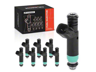 Fuel Injector Kit; Set of 8; Black (02-07 4.7L RAM 1500)