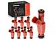Fuel Injector Kit; Set of 8; Red (02-03 5.9L RAM 1500)