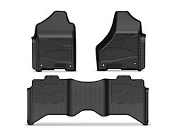 Front and Rear Floor Liners; Black (10-18 RAM 3500 Crew Cab)