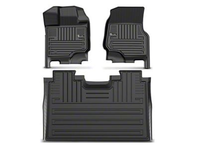 Front and Rear Floor Liners; Black (10-18 RAM 3500 Crew Cab)