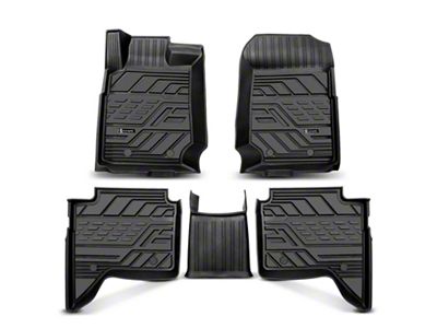 Front and Rear Floor Liners; Black (19-25 Ranger SuperCrew)