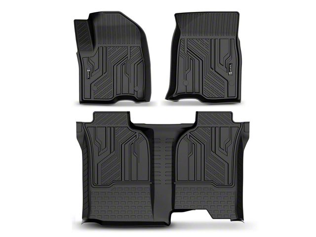 OEM Front Floor Liners For 2019-2026 Chevy Silverado - Black W/ Chrome Z71 Logo (Part 84348118)