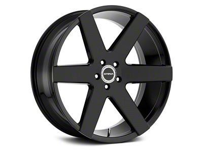 Strada Coda All Gloss Black 6-Lug Wheel; 20x8.5; 30mm Offset (07-13 Sierra 1500)