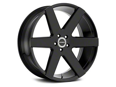 Strada Coda All Gloss Black 6-Lug Wheel; 20x8.5; 30mm Offset (07-13 Silverado 1500)