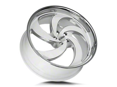 Strada Retro 5 Gloss White Milled with Stainless Steel Lip 6-Lug Wheel; 22x10; 24mm Offset (19-23 Ranger)