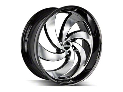 Strada Retro 6 Gloss Black Machined 6-Lug Wheel; 24x10; 24mm Offset (19-23 Ranger)