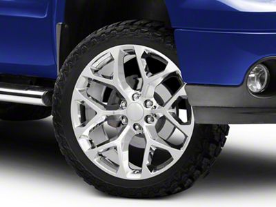 Strada OE Replica Snowflake Flat Black 6-Lug Wheel; 22x9; 31mm Offset (07-13 Sierra 1500)