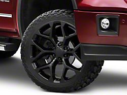 Strada OE Replica Snowflake All Gloss Black 6-Lug Wheel; 22x9; 31mm Offset (14-18 Sierra 1500)