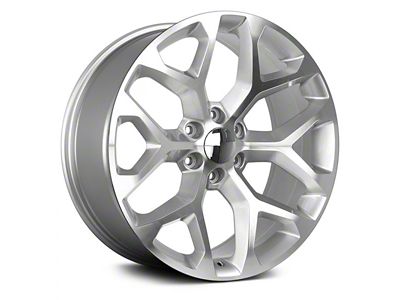 Strada OE Replica Snowflake Silver Machined 6-Lug Wheel; 24x10; 31mm Offset (14-18 Sierra 1500)