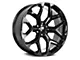 Strada OE Replica Snowflake All Gloss Black 6-Lug Wheel; 22x9; 31mm Offset (14-18 Silverado 1500)