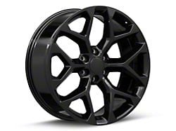 Strada OE Replica Snowflake All Gloss Black 6-Lug Wheel; 22x9; 31mm Offset (99-06 Sierra 1500)