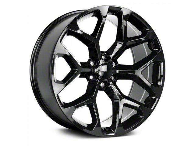 Strada OE Replica Snowflake All Gloss Black 6-Lug Wheel; 22x9; 31mm Offset (23-24 Colorado)