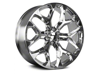 Strada OE Replica Snowflake High Polished 6-Lug Wheel; 24x10; 31mm Offset (19-24 Sierra 1500)