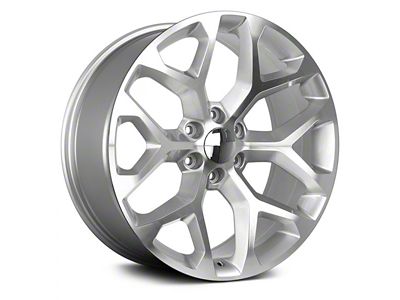 Strada OE Replica Snowflake Silver Machined 6-Lug Wheel; 24x10; 31mm Offset (19-24 Sierra 1500)