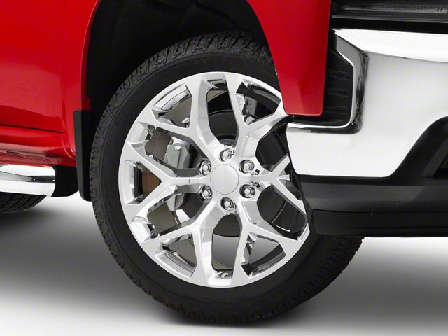 Strada OE Replica Snowflake Chrome 6-Lug Wheel; 24x10; 31mm Offset (19-24 Silverado 1500)