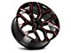 Strada OE Replica Snowflake Gloss Black Candy Red Milled 6-Lug Wheel; 24x10; 31mm Offset (21-24 Tahoe)