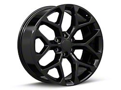 Strada OE Replica Snowflake All Gloss Black 6-Lug Wheel; 22x9; 31mm Offset (21-24 Yukon)
