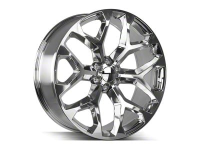 Strada OE Replica Snowflake High Polished 6-Lug Wheel; 22x9; 31mm Offset (21-24 Yukon)