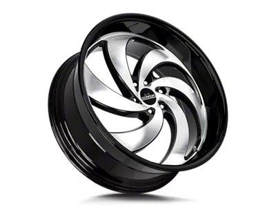 Strada Retro 6 Gloss Black Machined 6-Lug Wheel; 26x10; 26mm Offset (19-25 RAM 1500)