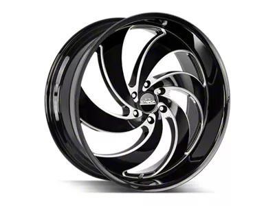 Strada Retro 6 Gloss Black Milled 6-Lug Wheel; 26x10; 26mm Offset (19-25 RAM 1500)