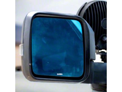 Suma Performance Wide Angle Side Mirror Glass with Defroster; Blue Anti-Glare (19-25 RAM 1500 w/o Towing Mirrors)