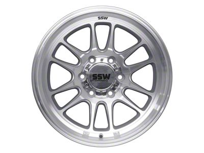 SSW Off-Road Wheels Raptor Machined Silver 6-Lug Wheel; 17x9; -12mm Offset (07-13 Sierra 1500)