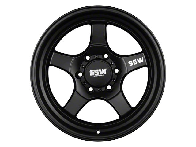 SSW Off-Road Wheels Stryker Matte Black 6-Lug Wheel; 17x9; -25mm Offset (07-13 Sierra 1500)