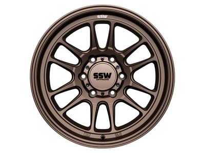 SSW Off-Road Wheels Raptor Matte Bronze 6-Lug Wheel; 17x9; -12mm Offset (07-13 Silverado 1500)