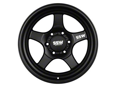 SSW Off-Road Wheels Stryker Matte Black 6-Lug Wheel; 17x9; -25mm Offset (99-06 Silverado 1500)