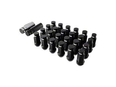 SSW Off-Road Wheels Black Open Ended Lug Nuts; 12x1.50mm; Set of 24 (19-24 Ranger)