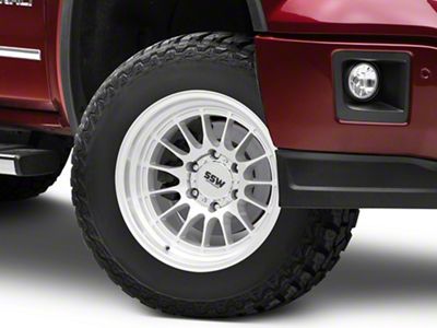 SSW Off-Road Wheels Dakar Machined Silver 6-Lug Wheel; 17x9; -25mm Offset (14-18 Sierra 1500)