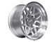 SSW Off-Road Wheels Sierra Machined Silver 6-Lug Wheel; 17x9; -25mm Offset (14-18 Sierra 1500)