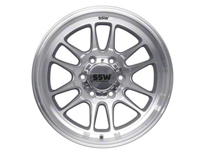 SSW Off-Road Wheels Raptor Machined Silver 6-Lug Wheel; 17x9; -12mm Offset (14-18 Silverado 1500)