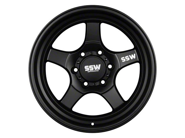 SSW Off-Road Wheels Stryker Matte Black 6-Lug Wheel; 17x9; -25mm Offset (07-14 Yukon)