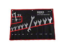 Sunex Full Polish SAE Angle Head Wrench Set; 14-Piece 