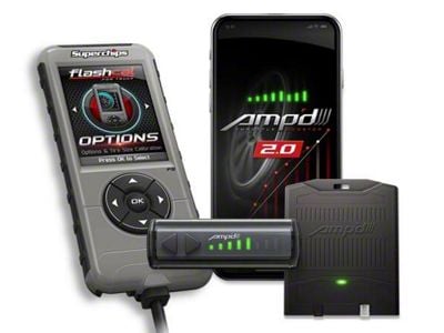 Superchips Flashcal and Amp'D 2.0 Throttle Booster Kit (17-19 5.3L Yukon)