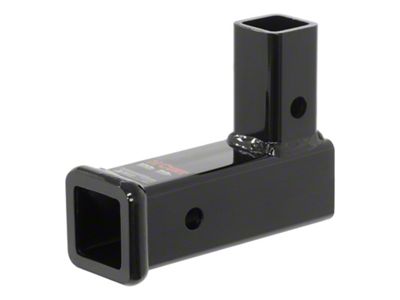 2-Inch Receiver Hitch Vertical Adapter; 2-7/16-Inch Rise (Universal; Some Adaptation May Be Required)