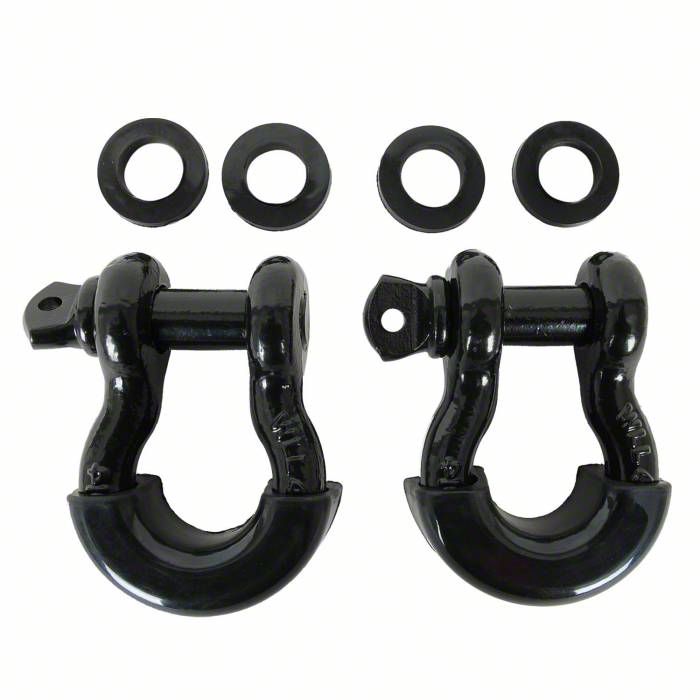F250 Super Duty 3/4Inch DRing Shackle with Isolator; Black Free