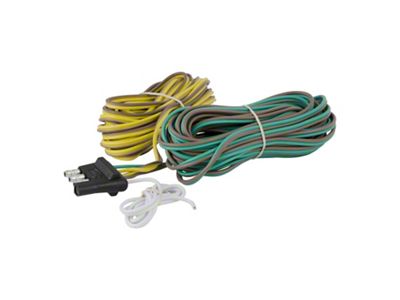 4-Way Flat Connector Plug with 20-Foot Wiring; Trailer Side
