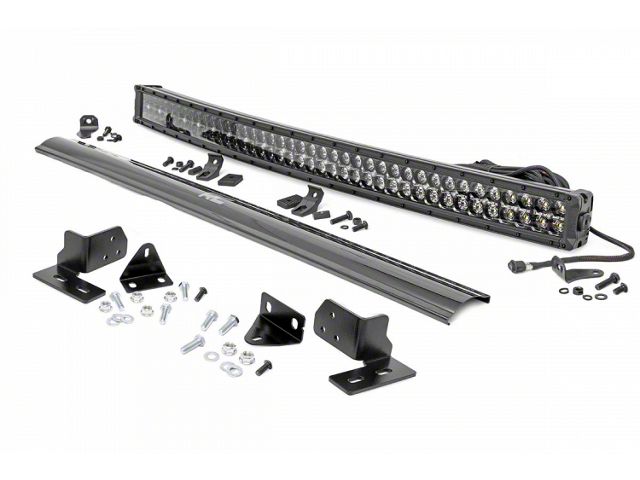Rough Country 40-Inch Black Series White DRL LED Light Bar Bumper Kit (11-16 F-250 Super Duty)