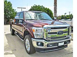4X Series 4-Inch Oval Side Step Bars; Stainless Steel (11-16 F-250 Super Duty SuperCrew)