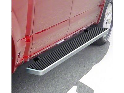 5-Inch iStep Running Boards; Hairline Silver (17-25 F-250 Super Duty SuperCrew)