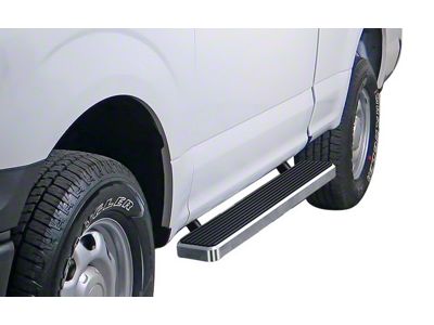 5-Inch iStep Running Boards; Hairline Silver (17-25 F-250 Super Duty Regular Cab)