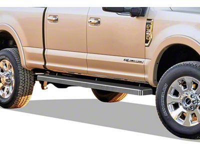 5-Inch iStep Running Boards; Hairline Silver (11-16 F-250 Super Duty SuperCrew)
