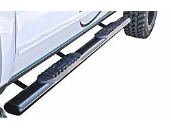 5-Inch Straight Oval Side Step Bars; Semi-Gloss Black (11-16 F-250 Super Duty SuperCrew)
