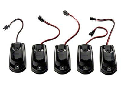 5-Piece Amber LED Roof Cab Lights; Smoked Lens (17-24 F-250 Super Duty)
