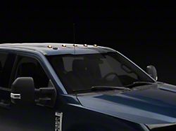 5-Piece Amber and White Strobe LED Roof Cab Lights; Smoked Lens (17-26 F-250 Super Duty)