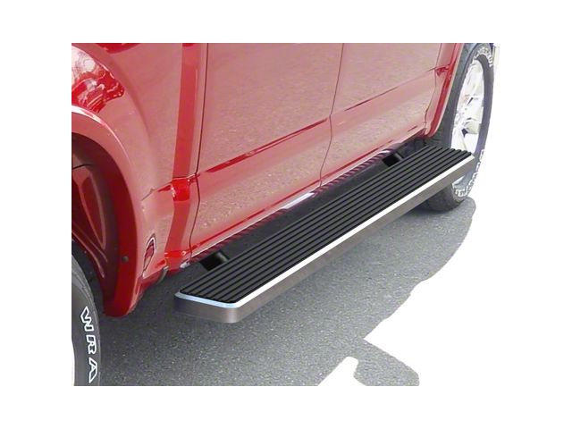 6-Inch iStep Running Boards; Hairline Silver (17-24 F-250 Super Duty SuperCrew)